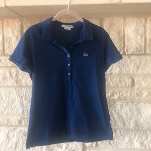 Blue LaCoste collared polo shirt, size M/40UK